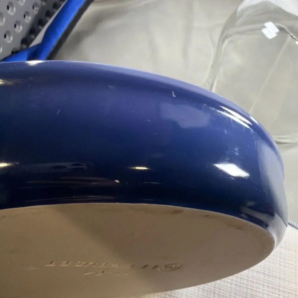 Le Creuset Heritage Stoneware Oval Au Gratin Baking Dish Marseille Blue 11.04